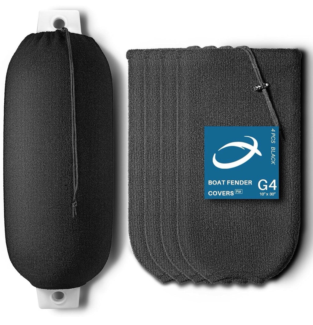 Boat Fender Covers 6.1” x 12.6” Flat Size - 4 PACK For Docking
