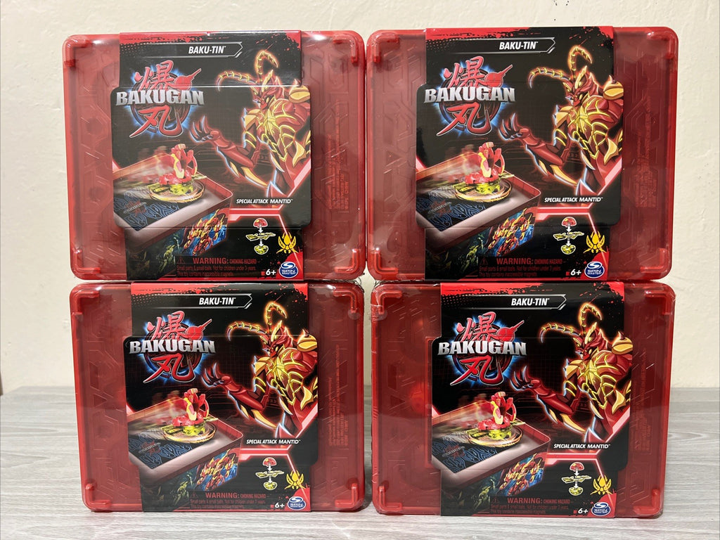 Bakugan Baku-tin with Special Attack Mantid, New Sealed (LOT OF 4)