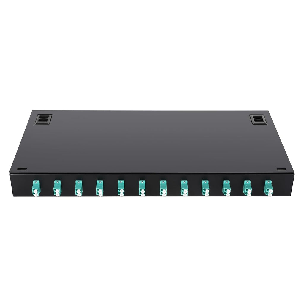 Fiber Enclosure Kit LC-UPC 12 Duplex 24 Port Fiber Enclosure Rack Mount Box