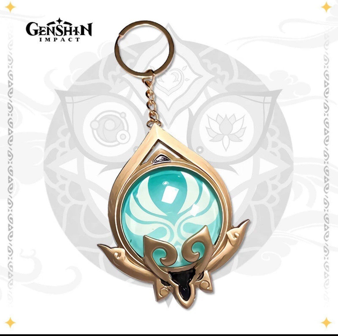 Genshin Impact Sumeru Vision Metal Keychain Key Ring Eye Of Original God Gift