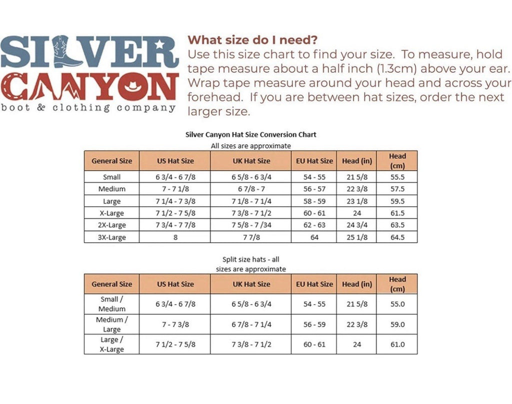 Silver Canyon Women’s Gambler Telescope Wool Felt Wide Brim Western Hat MEDIUM