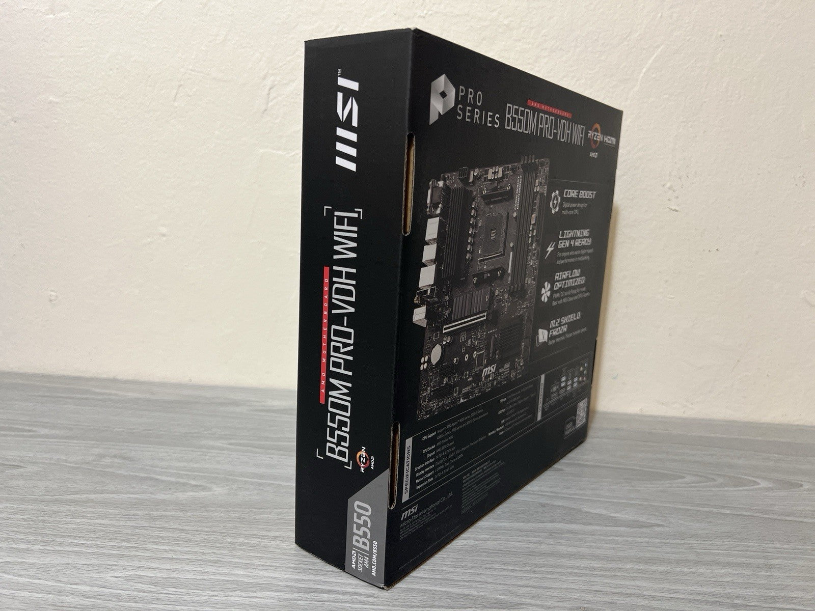MSI ‎B550M PRO-VDH WIFI Socket AM4 AMD Motherboard New In Box