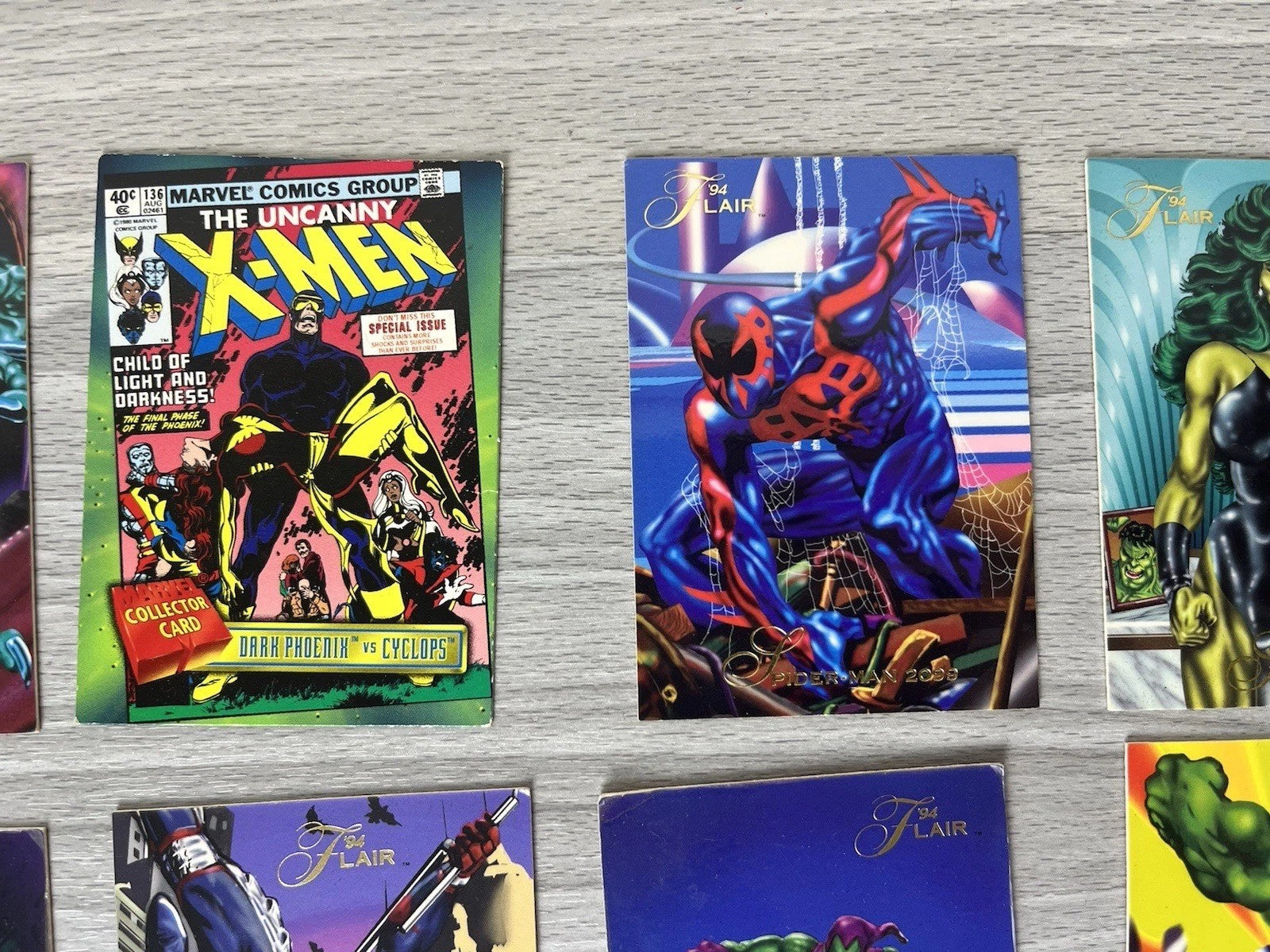 1994 Flair Marvel Cards Rare Collectible Lot - 29 Cards