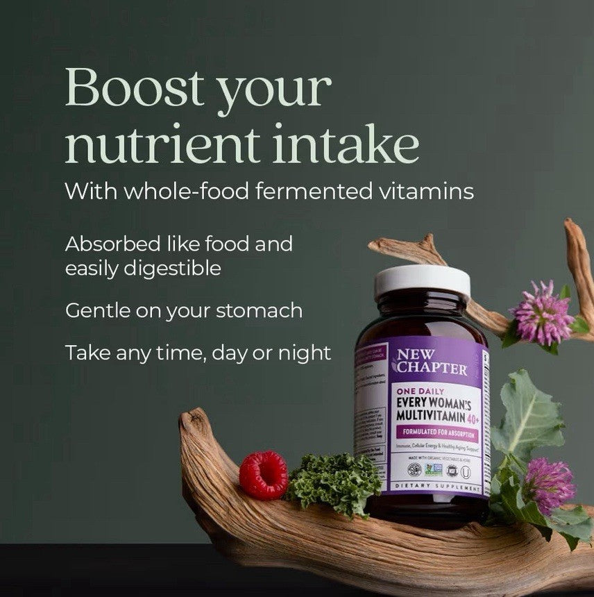 LOT OF 3- New Chapter One Daily Every Woman’s Multivitamin 40+ 96 Tablets