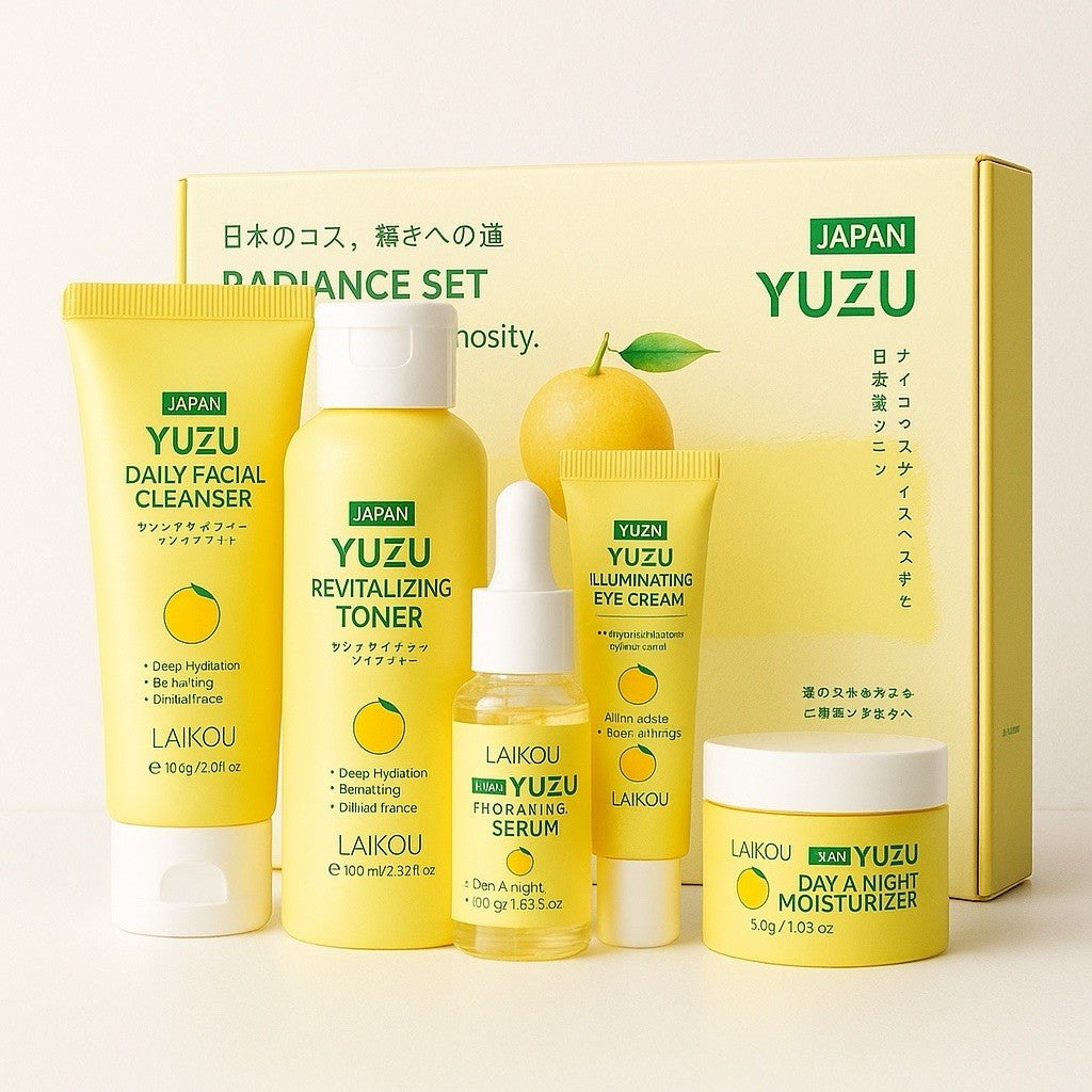 Anti-Aging Korean Skincare Set, Grapefruit 5-In-1 Skincare Gift Set