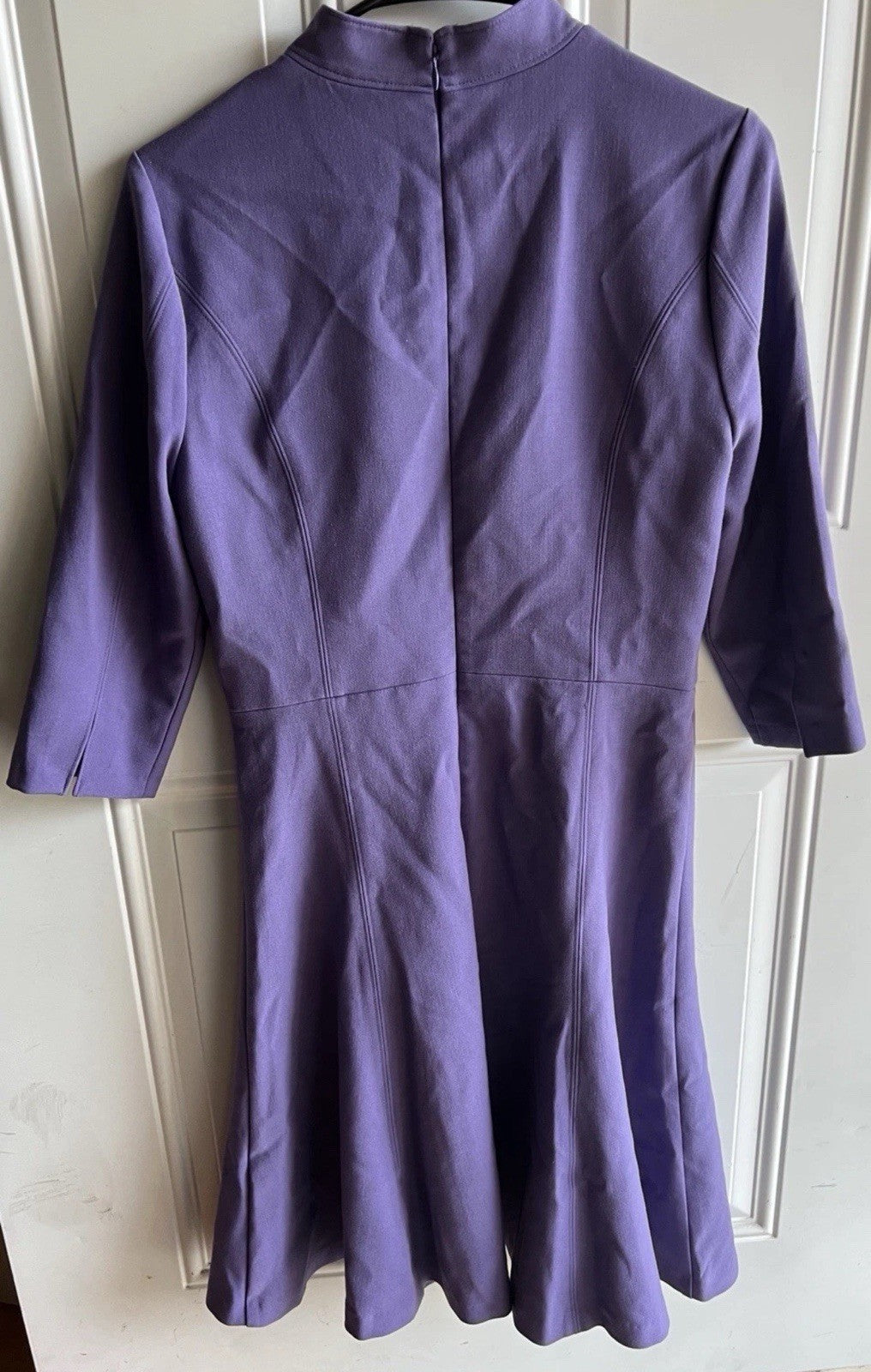 WHBM Purple Keyhole-Neckline Fit & Flare Dress - Size 6