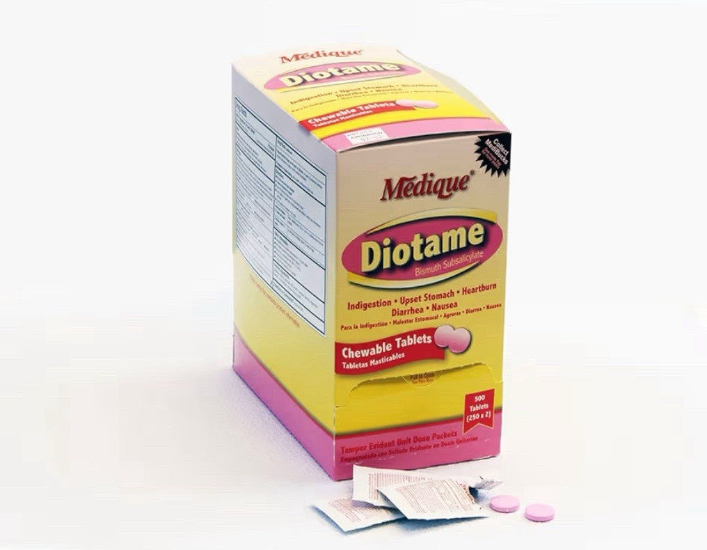 Anti-Diarrheal Diotame 262 mg Strength Chewable Tablet Count of 500