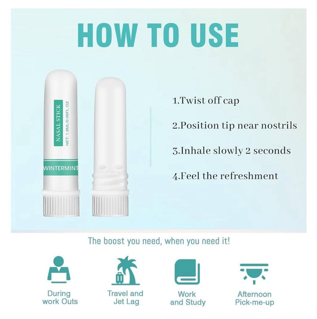Nasal Stick Boost Energy Set, Nose Inhaler Stick, Better Breathing, Natural...