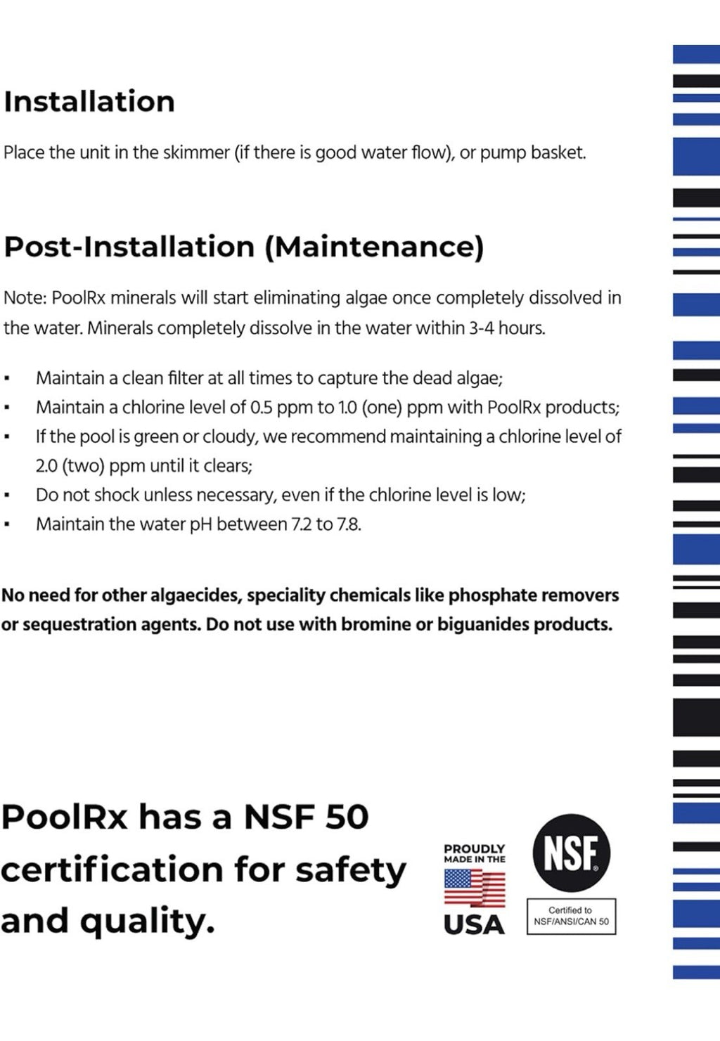 Pool-R-X+ Black White - Treats 20k-30k Gallons Pool Care - NEW Sealed