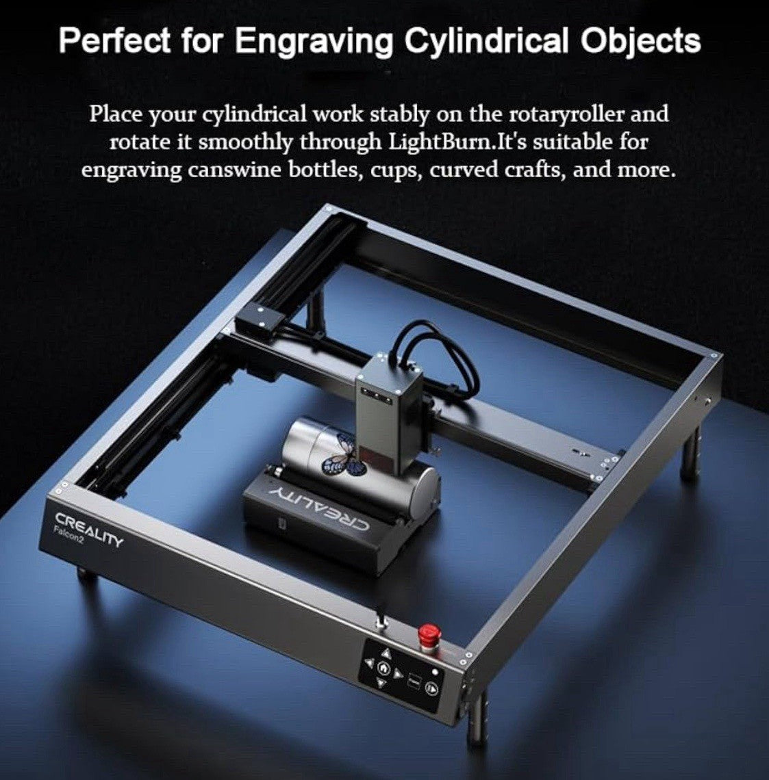 Creality Official Falcon Laser Rotary Roller 360° Laser Engraver