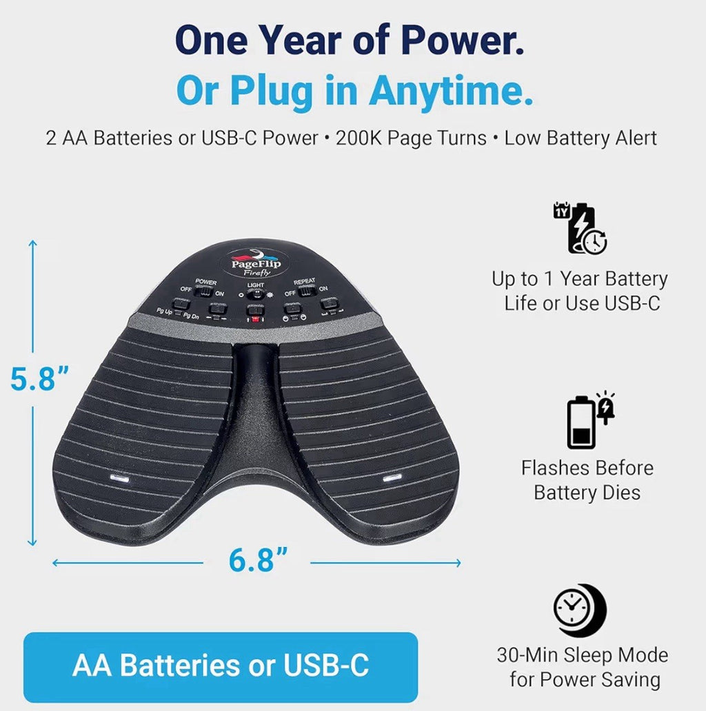 PageFlip Butterfly Bluetooth Hands Free Page-Turning Foot Pedal