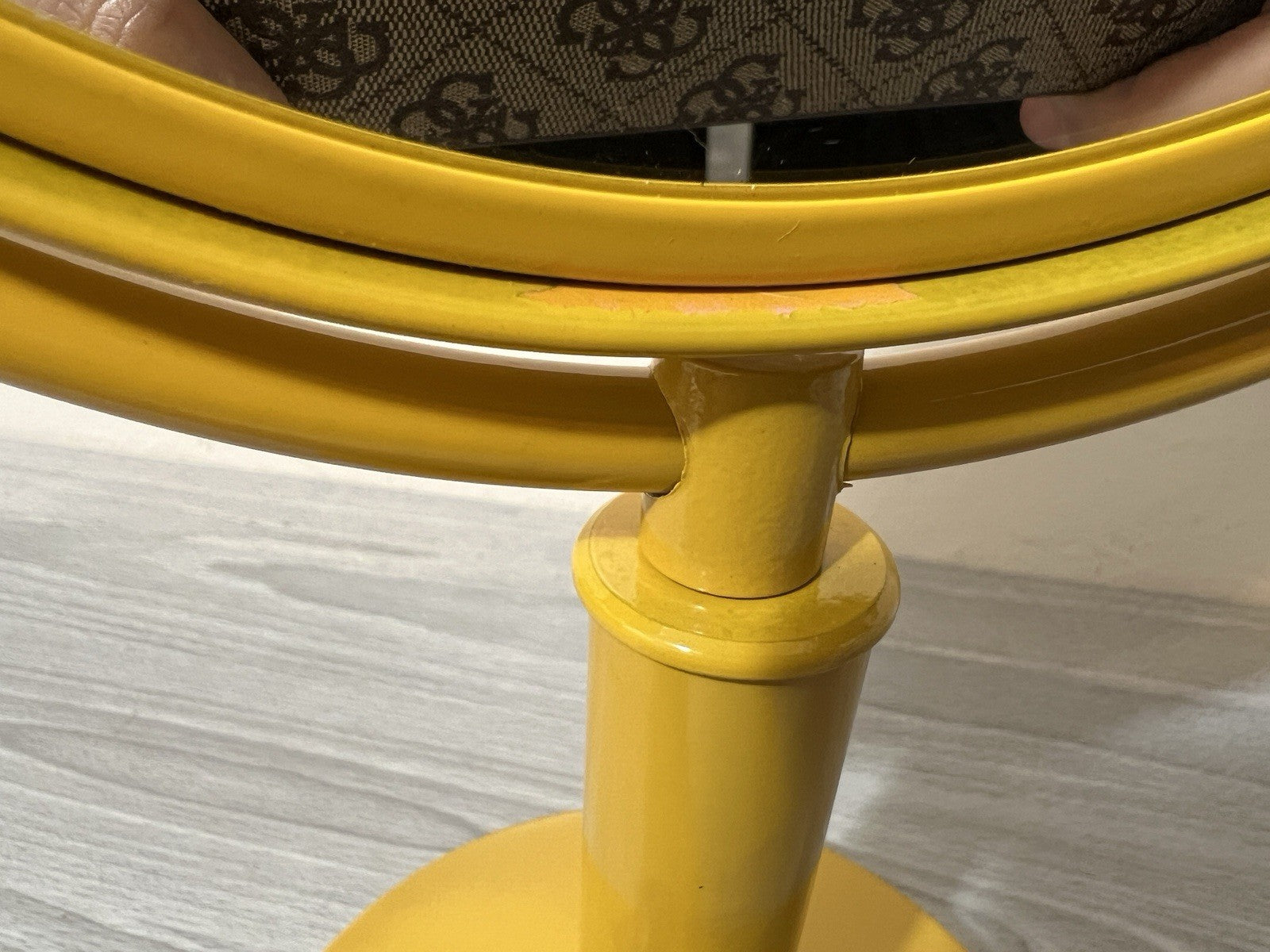 Allied Brass 8 Inch Vanity Top Make-Up Mirror with Grooved Accents SPANISH GOLD