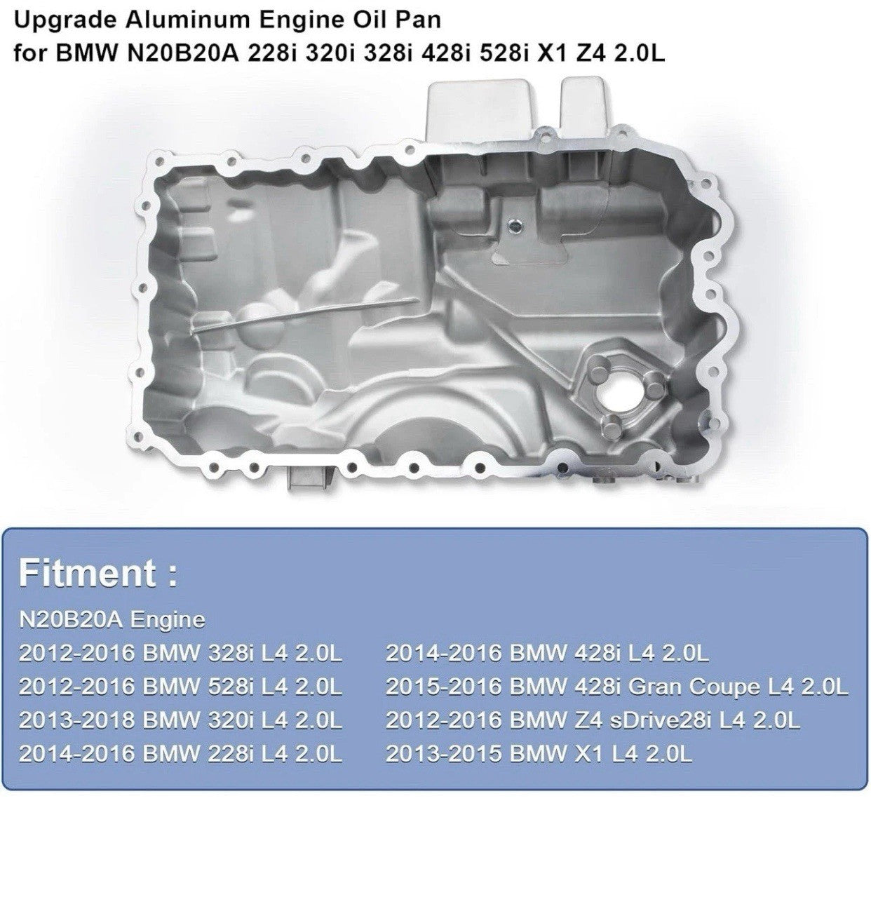 Engine Oil Pan Fits For BMW 228i 320i 328i 428i 528i X1 Z4 2.0L