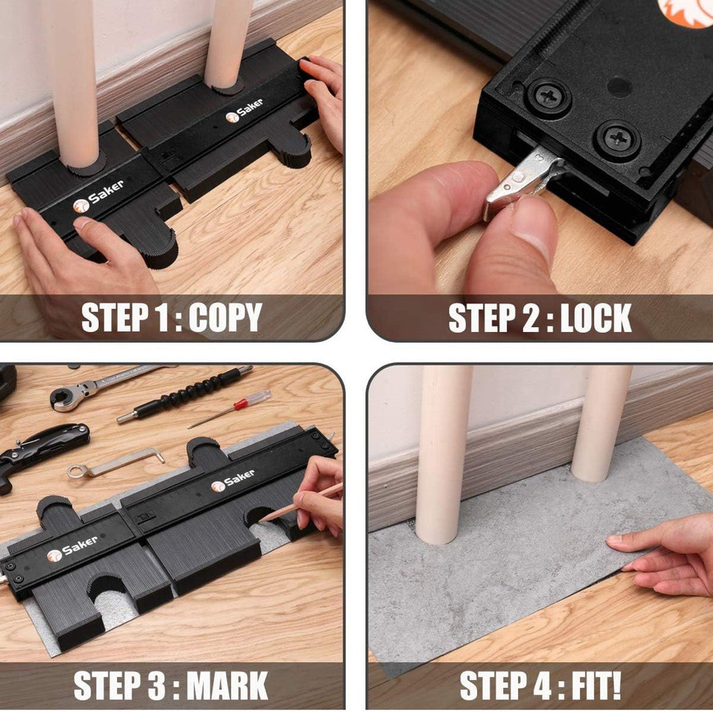 Saker Adjustable Measure Connection Profile Gauge 5+10 Inch - Precision Tool