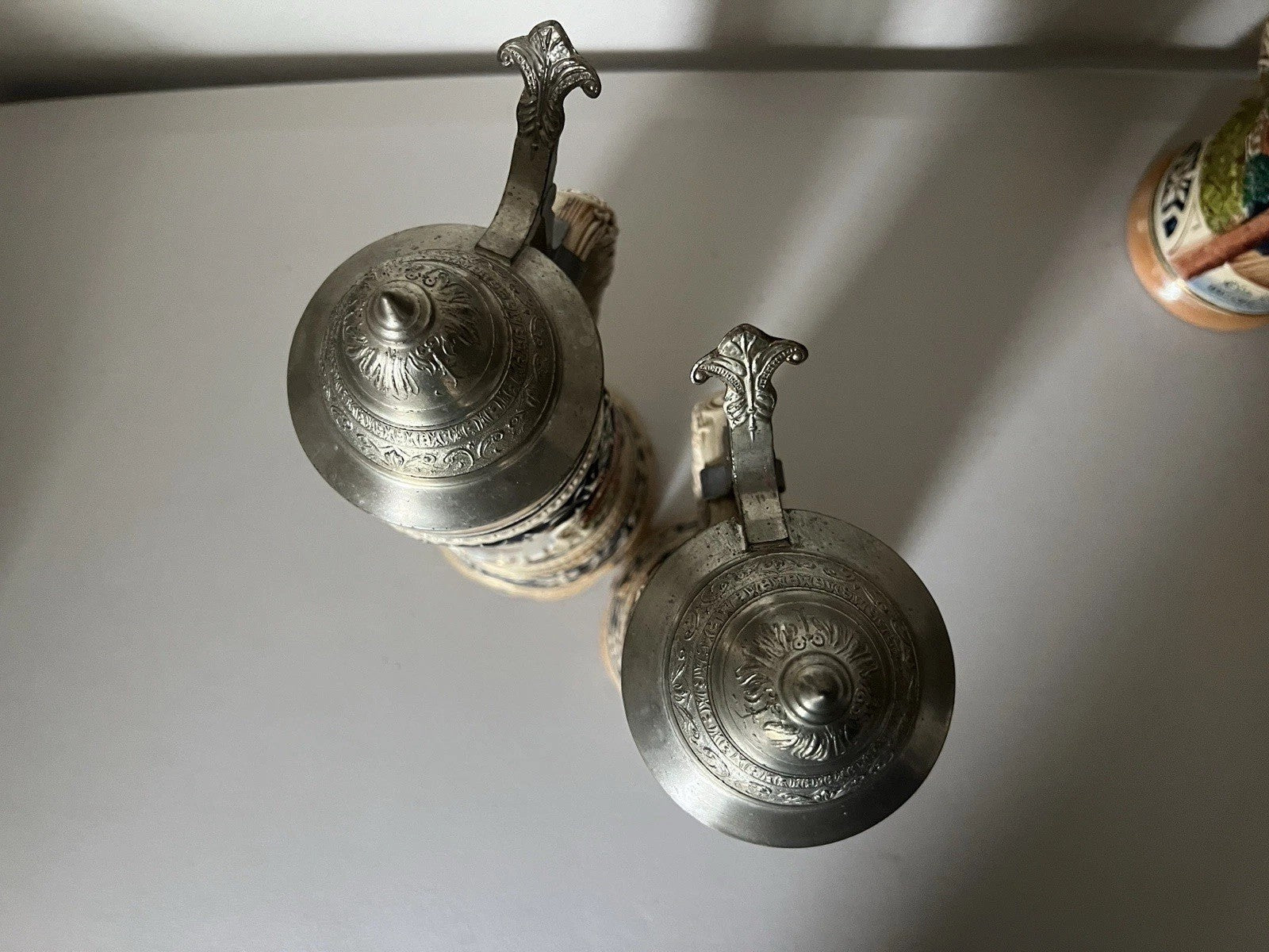 Becks Large Stein with Pewter Lid – M/R 300-Porcelain Ceramic Breweriana