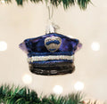 Old World Christmas Police Officers Cap Glass Ornament 32138