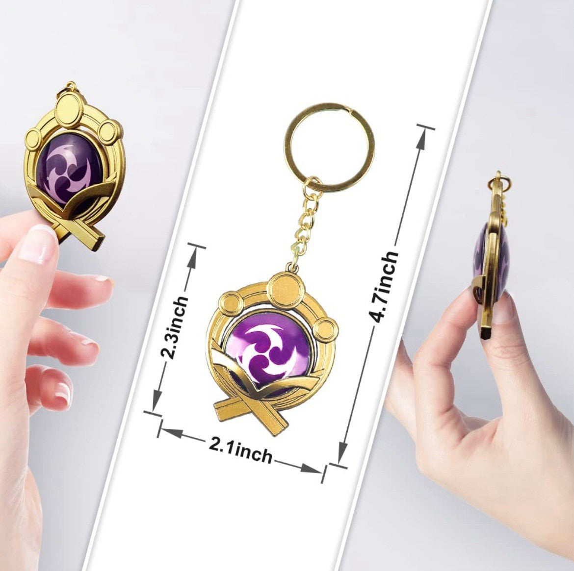 Genshin Impact Metal Vision Keychain - Inazuma
