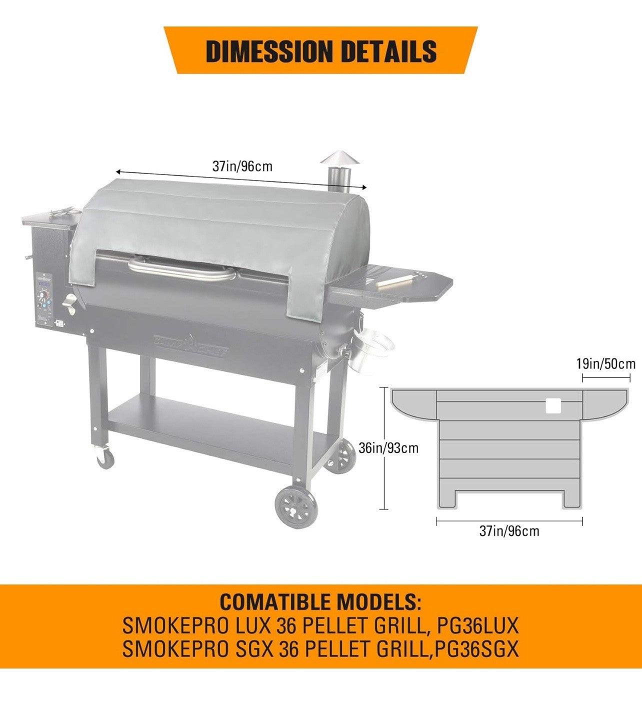 Grill Thermal Insulated Blanket for Camp Chef 36" SmokePro Pellet Grills,PG36SGX