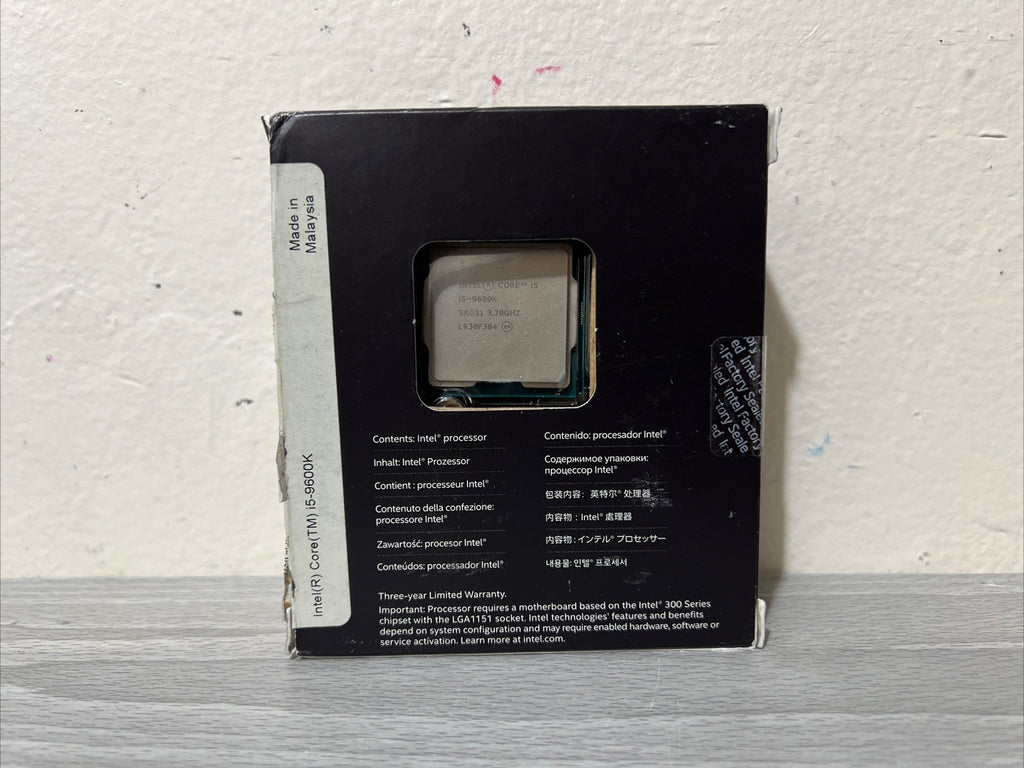 Intel Core i5 9600K - 3.70 GHz Hexa-Core Processor