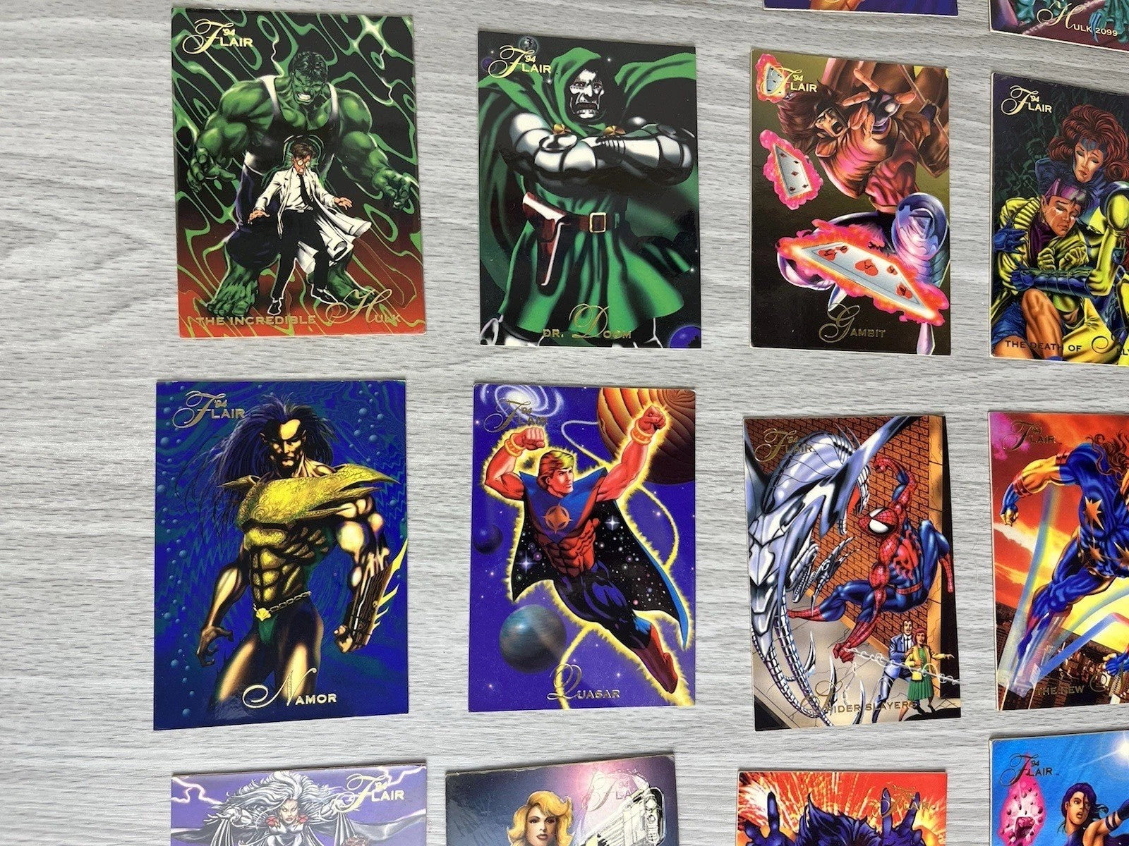 1994 Flair Marvel Cards Rare Collectible Lot - 29 Cards