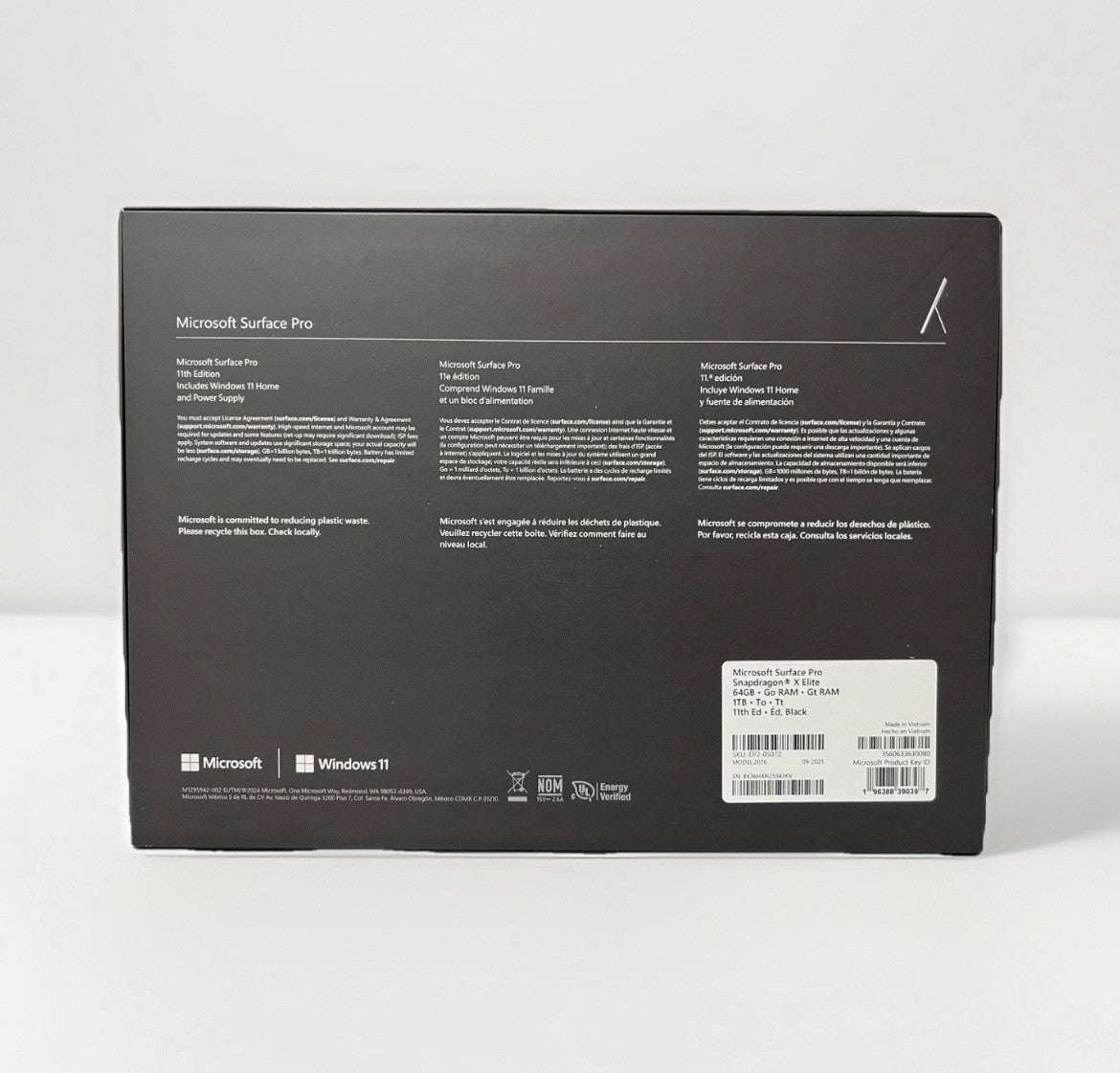 Microsoft Surface Pro 11 OLED 13” 64GB RAM 1TB SSD Snapdragon X Elite (SEALED)