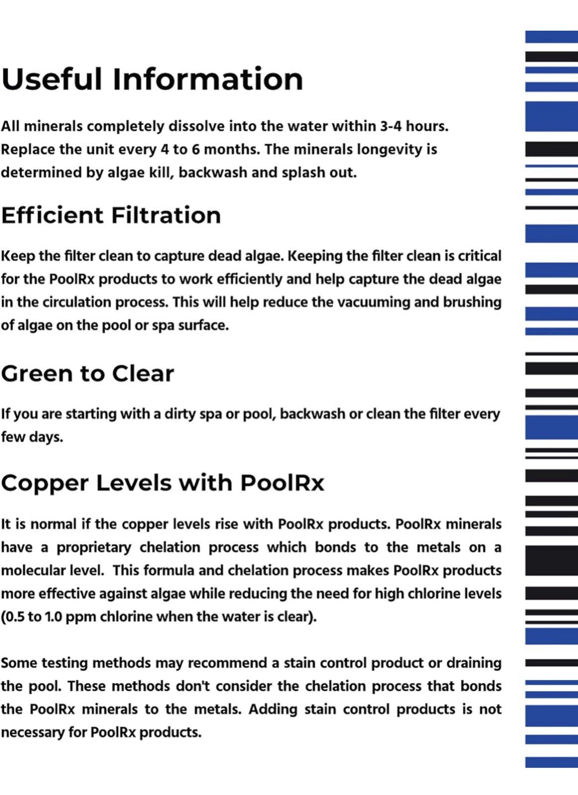 Pool-R-X+ Black White - Treats 20k-30k Gallons Pool Care - NEW Sealed