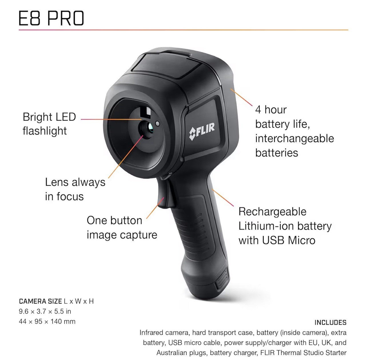 NEW FLIR E6 PRO Thermal Imaging Infrared Camera FLIR EX-Series (Sealed)