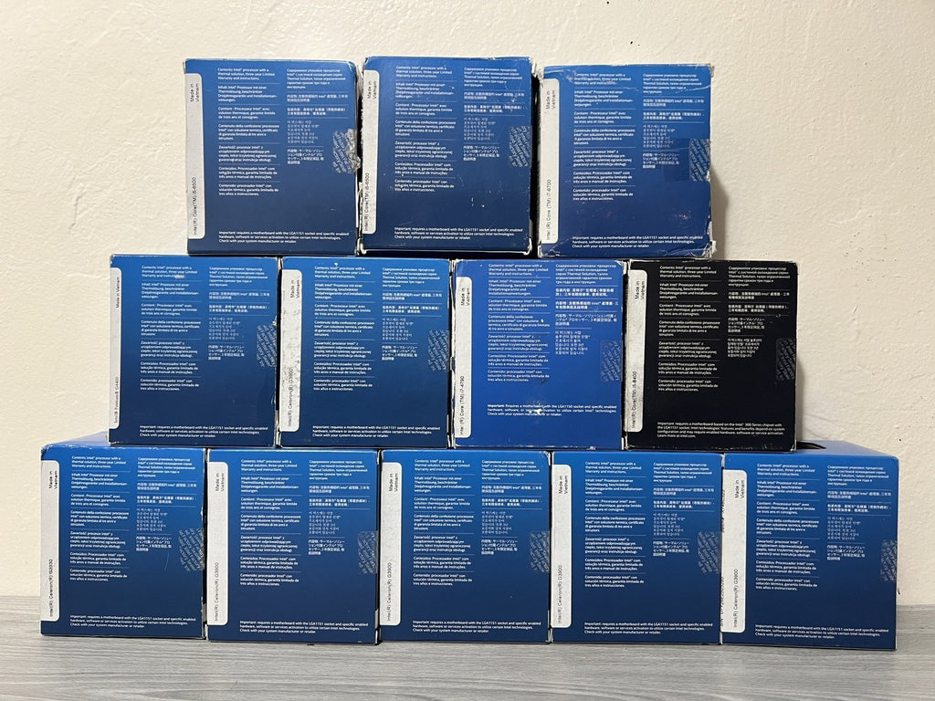 LOT OF 12 ntel Core CPUs - Intel i7 6700, Intel i5 6500, intel i5 8400, Celeron