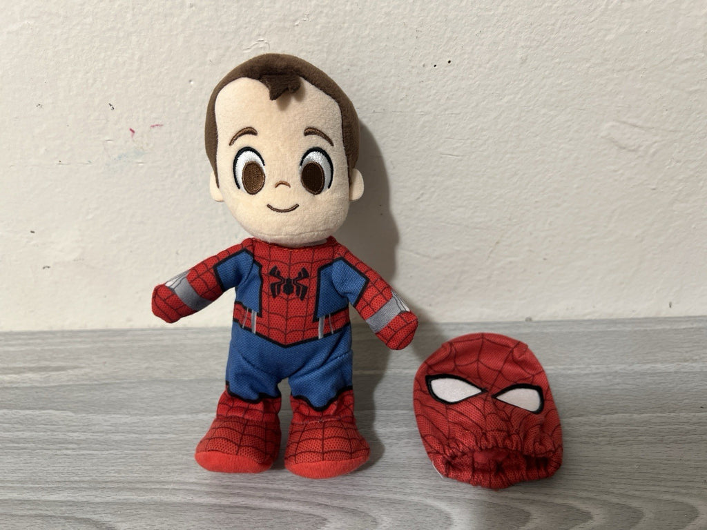 Disney Marvel Nuimos Peter Parker SPIDER-MAN Plush Doll Retired HTF 7” Poseable