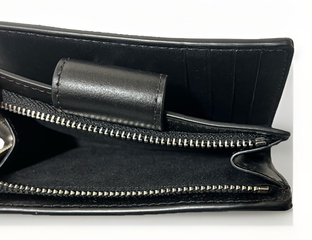 Coach Medium Corner Zip Wallet Charcoal Black NWT