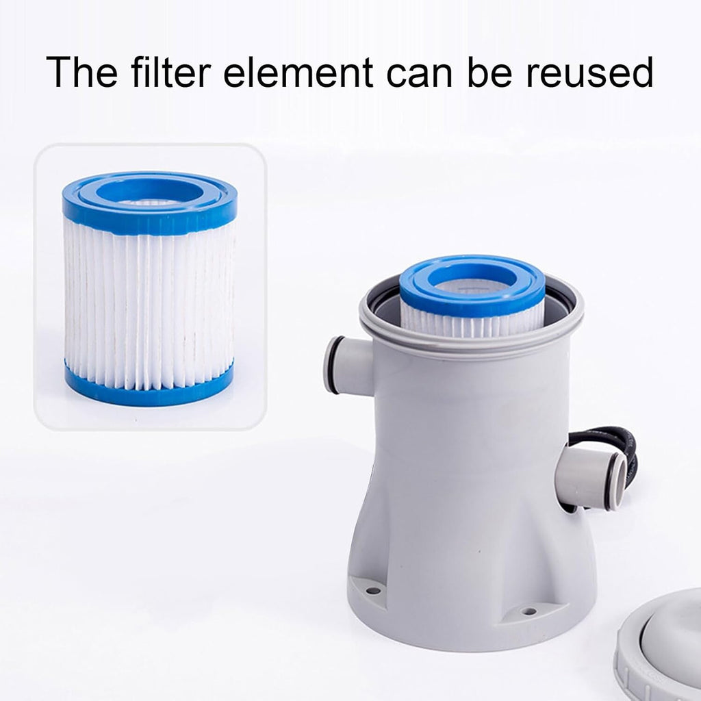 Eljoio Pool Filter Pump Above Ground Strainer 530 Gallons Low Noise