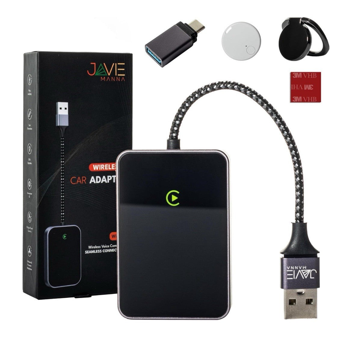 2025 Upgraded Wireless CarPlay Adapter for iPhone iOS10+ Bluetooth & Wifi