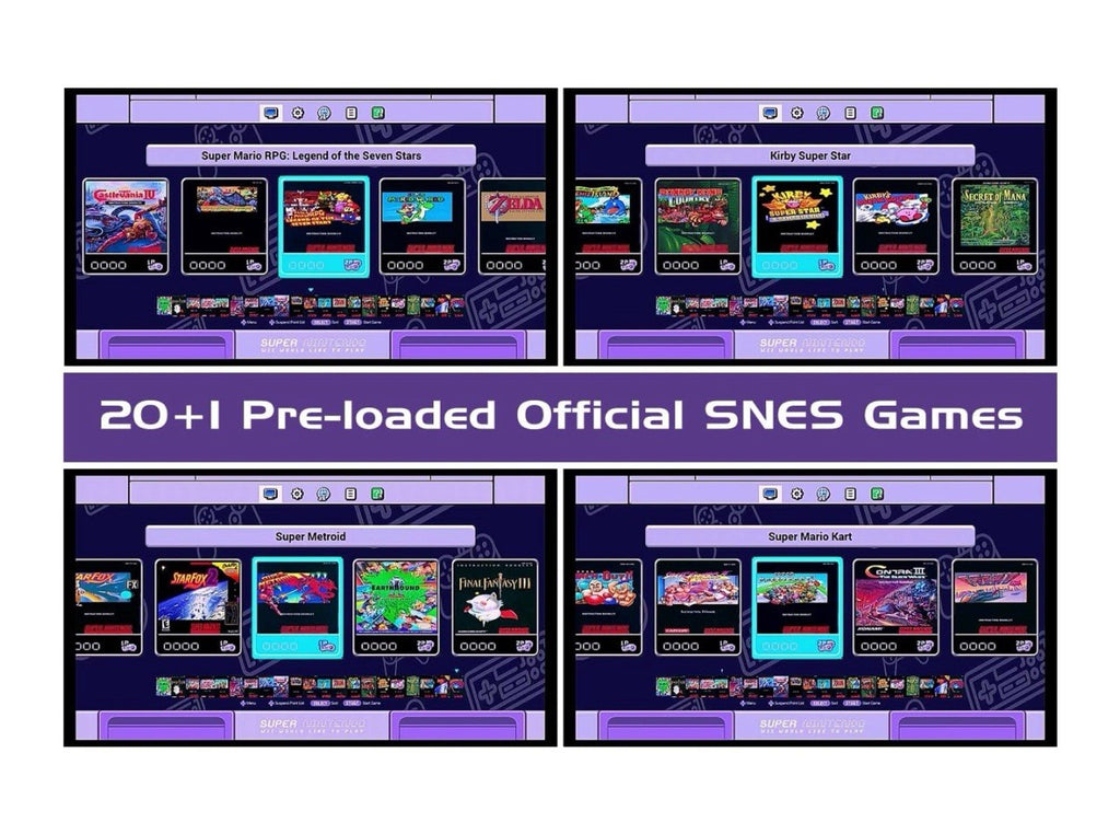 AUTHENTIC Super Classic Mini Entertainment System SNES Included 21 Games