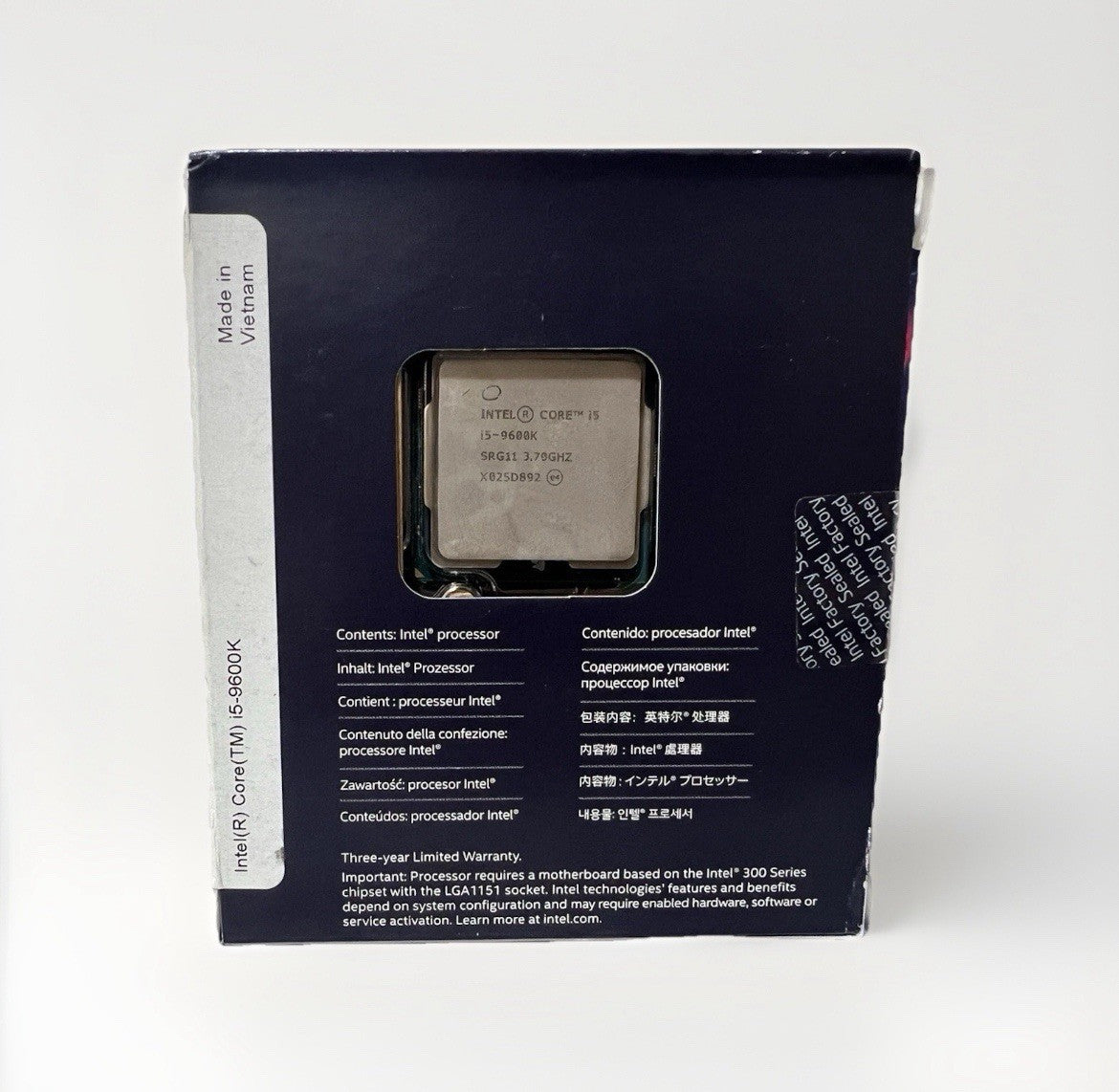 Intel Core i5 9600K - 3.70 GHz Hexa-Core Processor