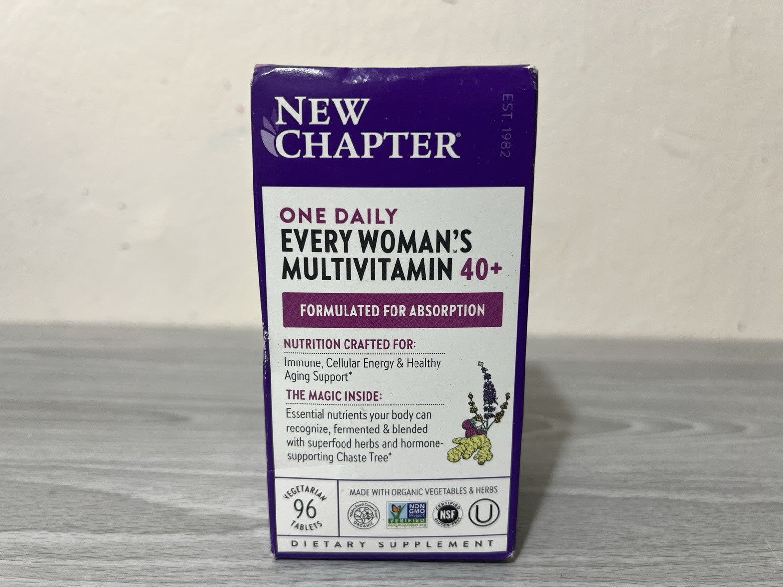 LOT OF 3- New Chapter One Daily Every Woman’s Multivitamin 40+ 96 Tablets