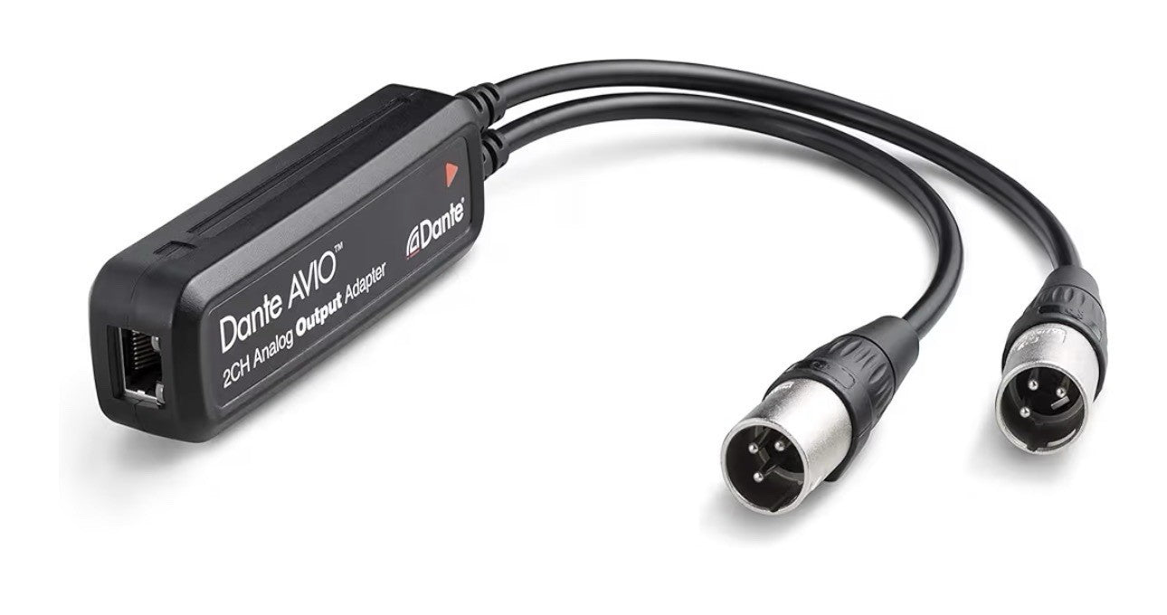 Audinate Dante AVIO 2CH 2-Channel XLR Analog Output Adapter ADP-DAI-AU-0X2