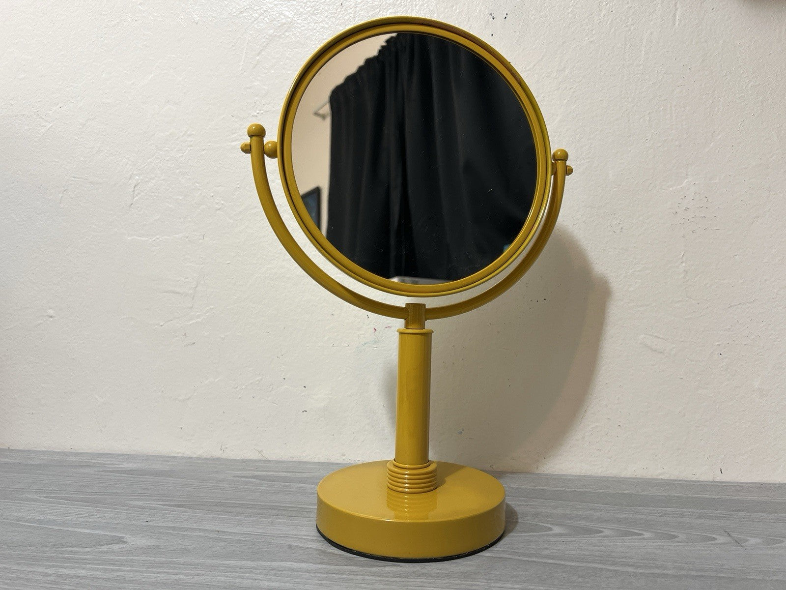 Allied Brass 8 Inch Vanity Top Make-Up Mirror with Grooved Accents SPANISH GOLD