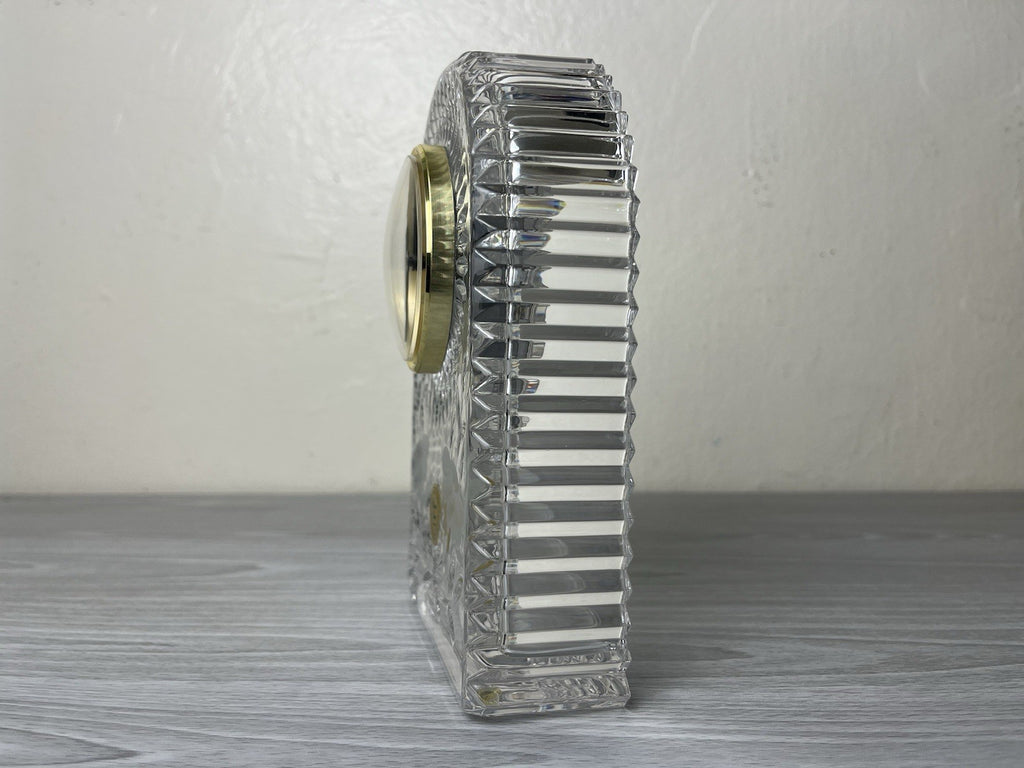 Princess House 24% Lead Crystal Mantle Clock W. Germany - Excellent Condition