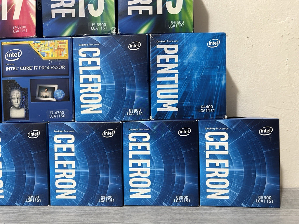 LOT OF 12 ntel Core CPUs - Intel i7 6700, Intel i5 6500, intel i5 8400, Celeron