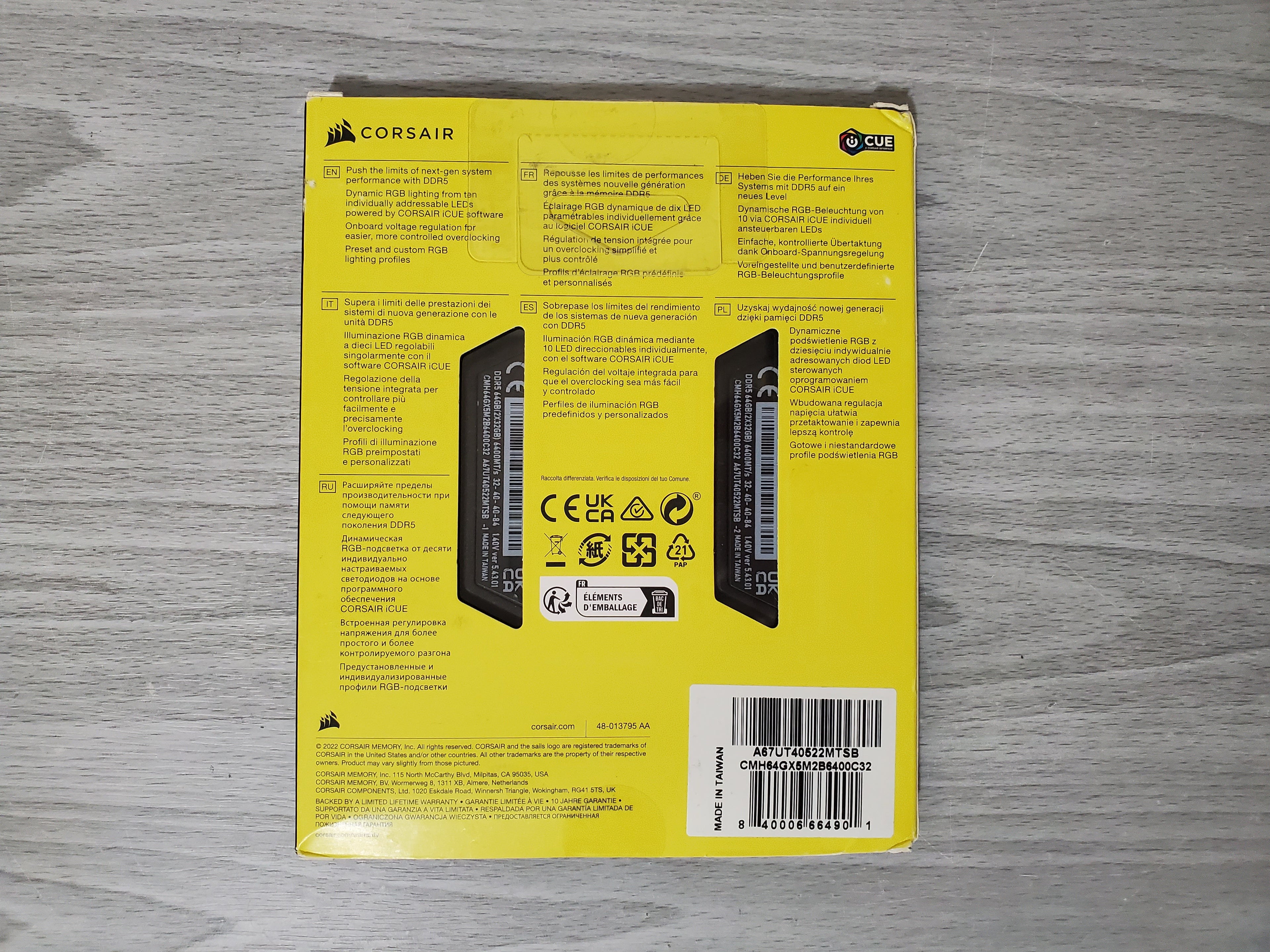 Corsair Vengeance RGB DDR5 64GB 6400MHz DRAM Kit NEW SEALED