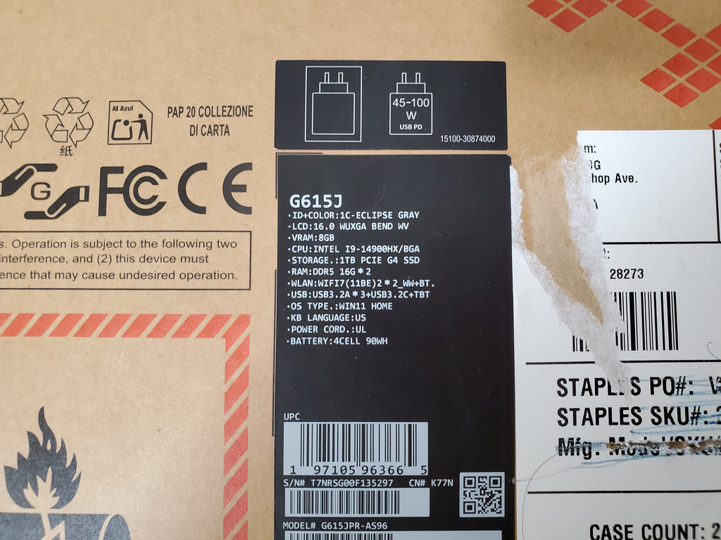 Asus ROG Strix G16  Gaming laptop Intel i9 14900HX 32GB RAM 1TB SSD RTX 5070