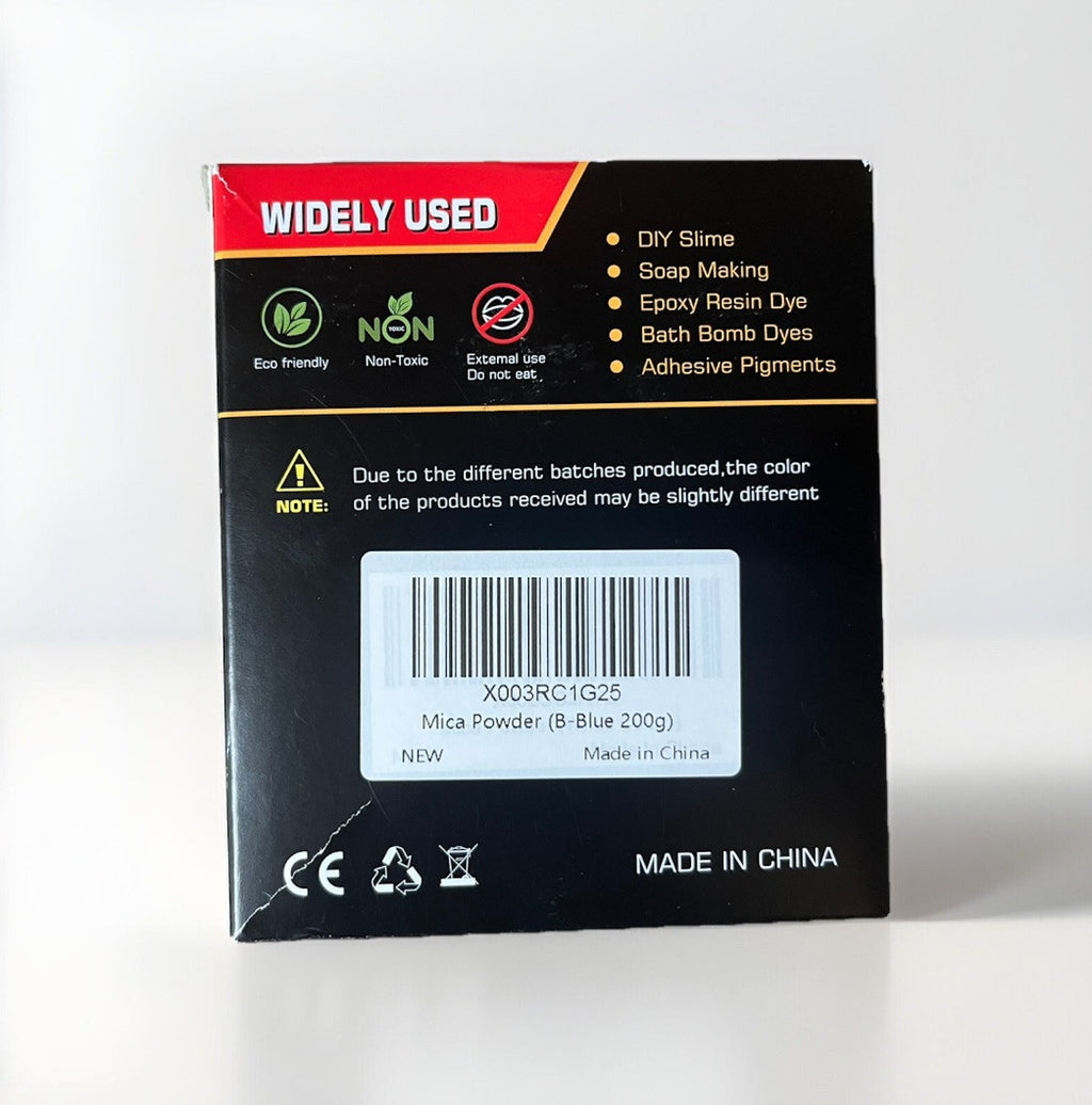 200G Premium Mica Pigment Powder - Glzyglfx Cosmetic Grade, Non-Toxic Color Blue