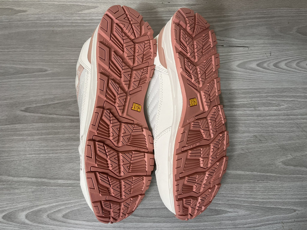 NEW CAT Women’s Size 8 Work Shoes | VENWARD Composite Toe - White/Peach Pink
