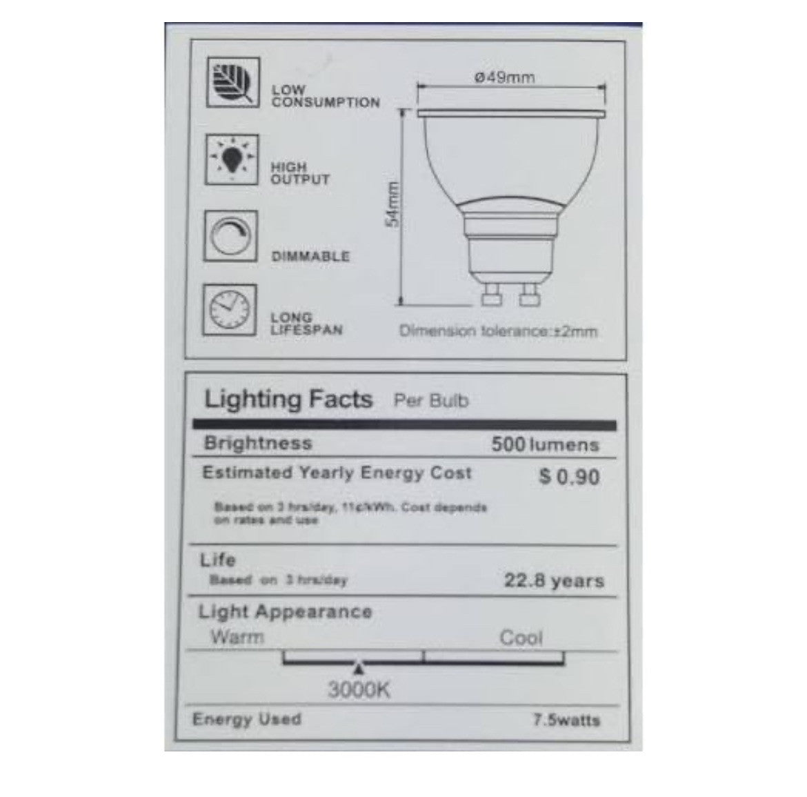 Direct-Lighting H System Daylight White 6000K GU10 Base LED Track Lighting Head