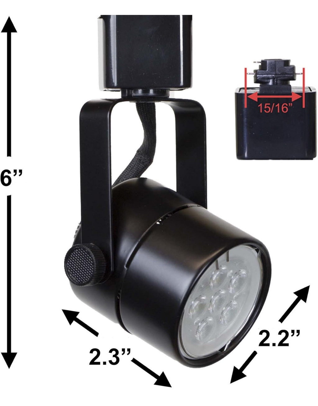 Direct-Lighting H System Daylight White 6000K GU10 Base LED Track Lighting Head