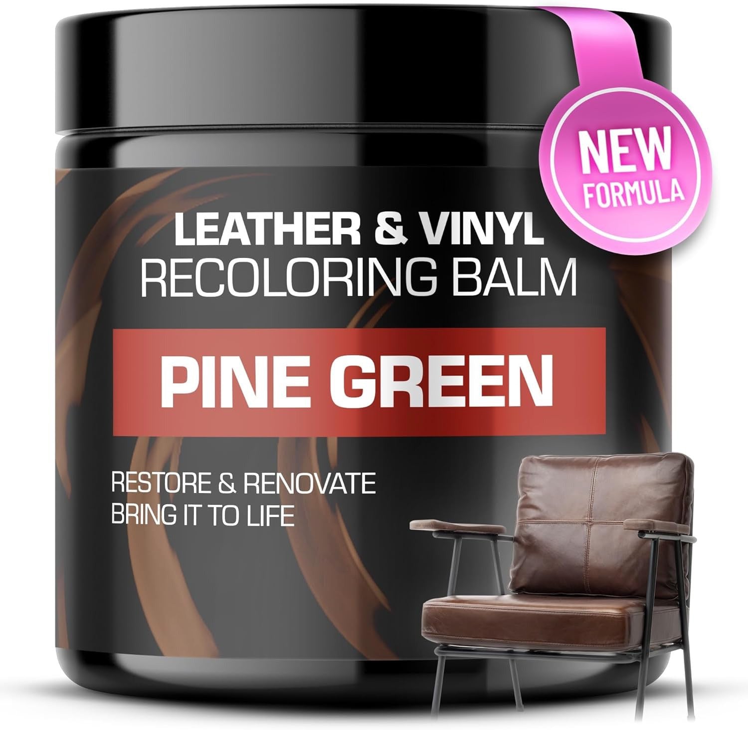 Leather Color Restorer Recoloring Balm, Scratch Remover, Couch Paint Pine Green