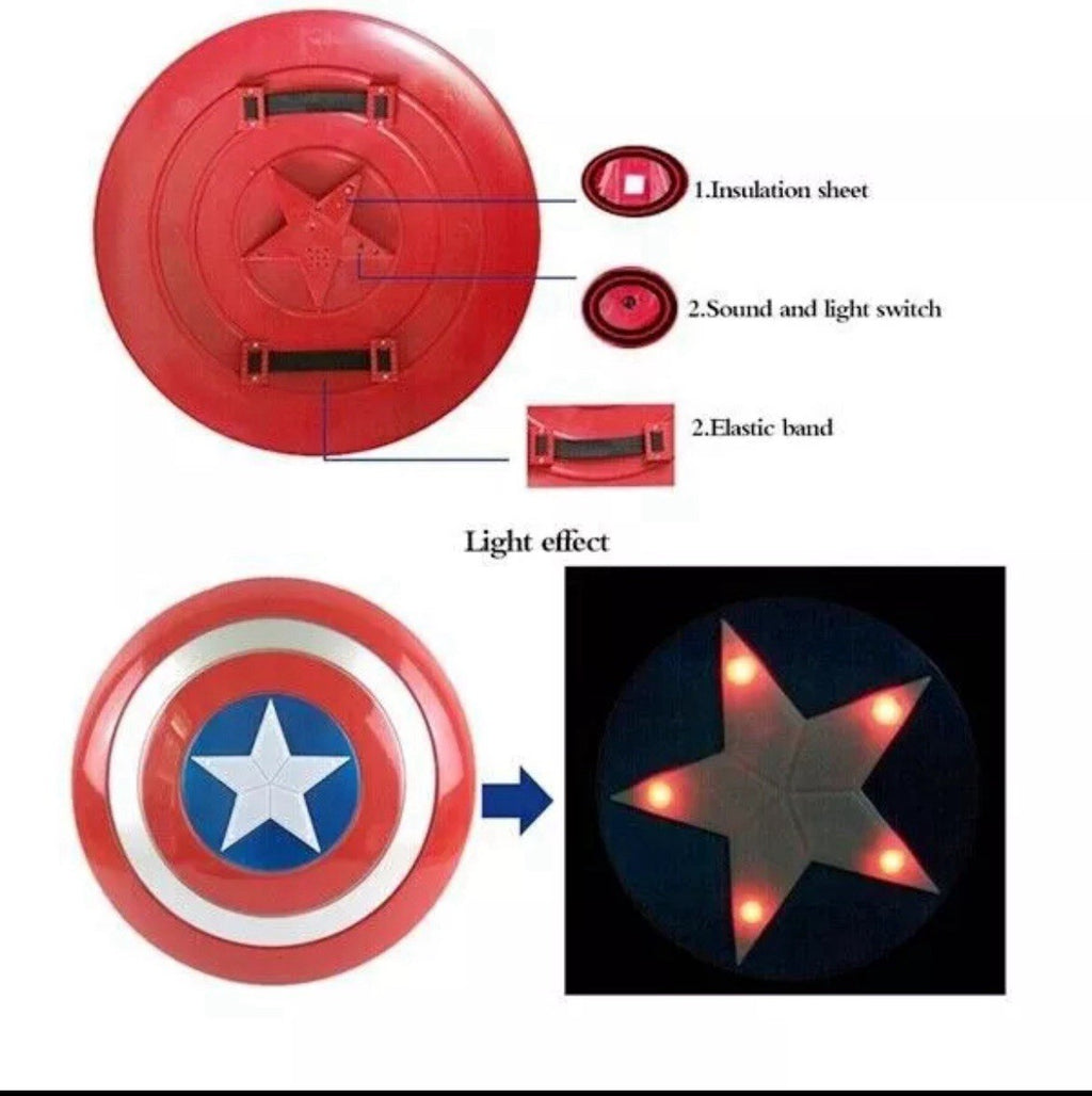 Captain America The Winter Soldier Shield With Light Up LED Lights