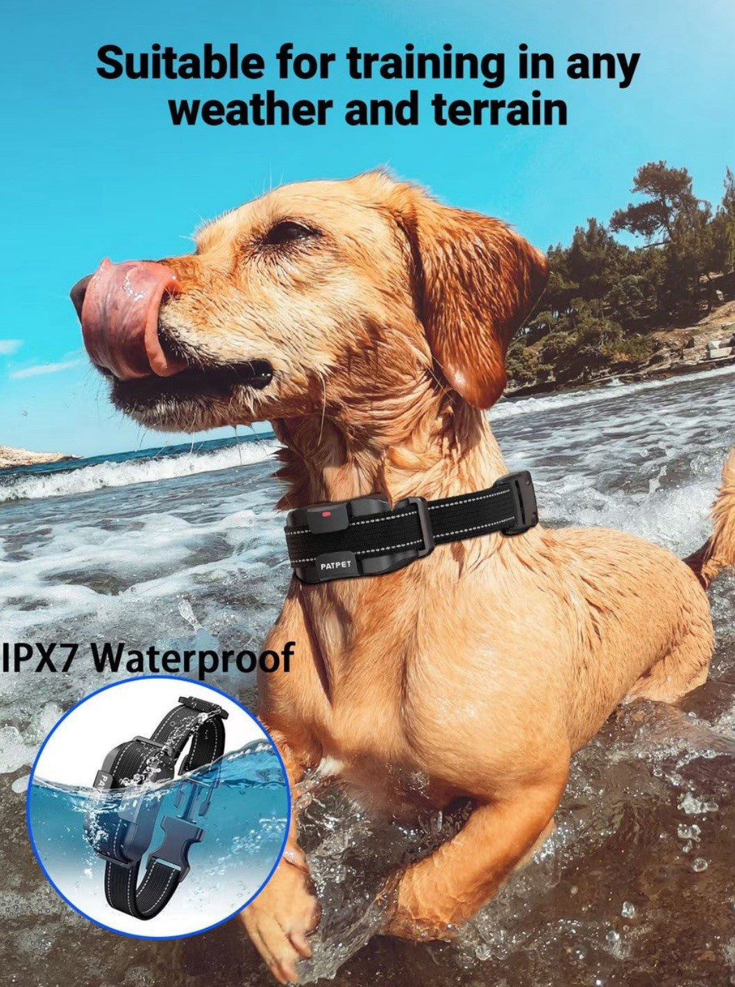 Patpet Dog Training Collar Remote 2000FT Anti Bark & Waterproof