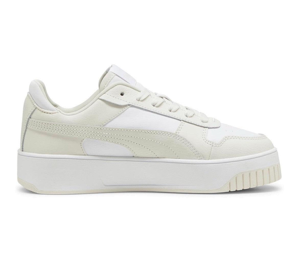 PUMA Women's Carina Street Sneaker, White-Vapor Gray, Size 9.5