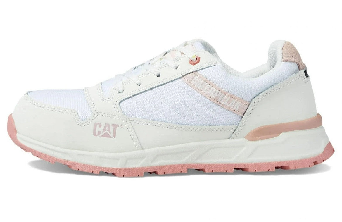 NEW CAT Women’s Size 8 Work Shoes | VENWARD Composite Toe - White/Peach Pink